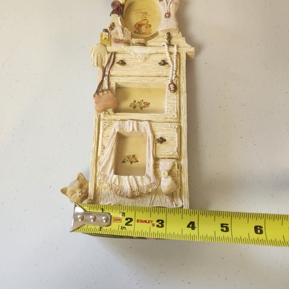 Vintage 90s Figi Dresser Collage Photo Picture Frame Resin Cottagecore Victorian - Picture 16 of 16